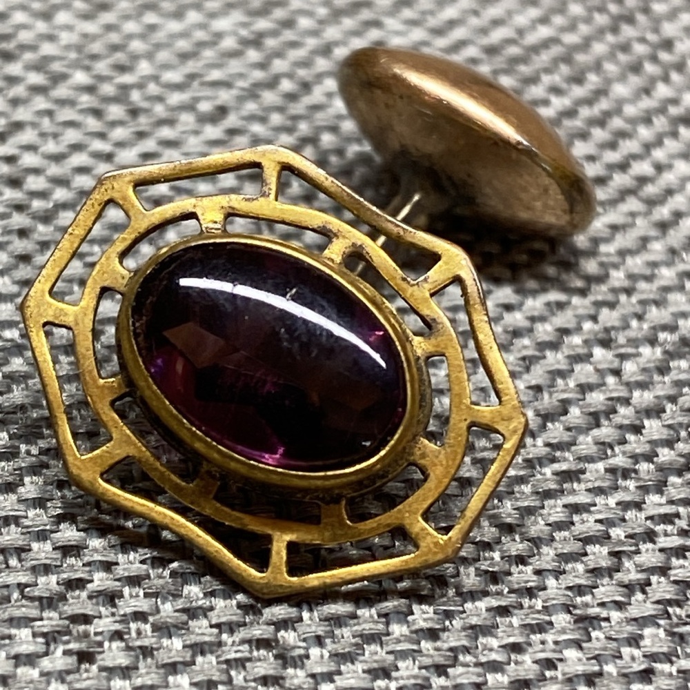 Antique Golden Treasure with Cabochon Gemstone